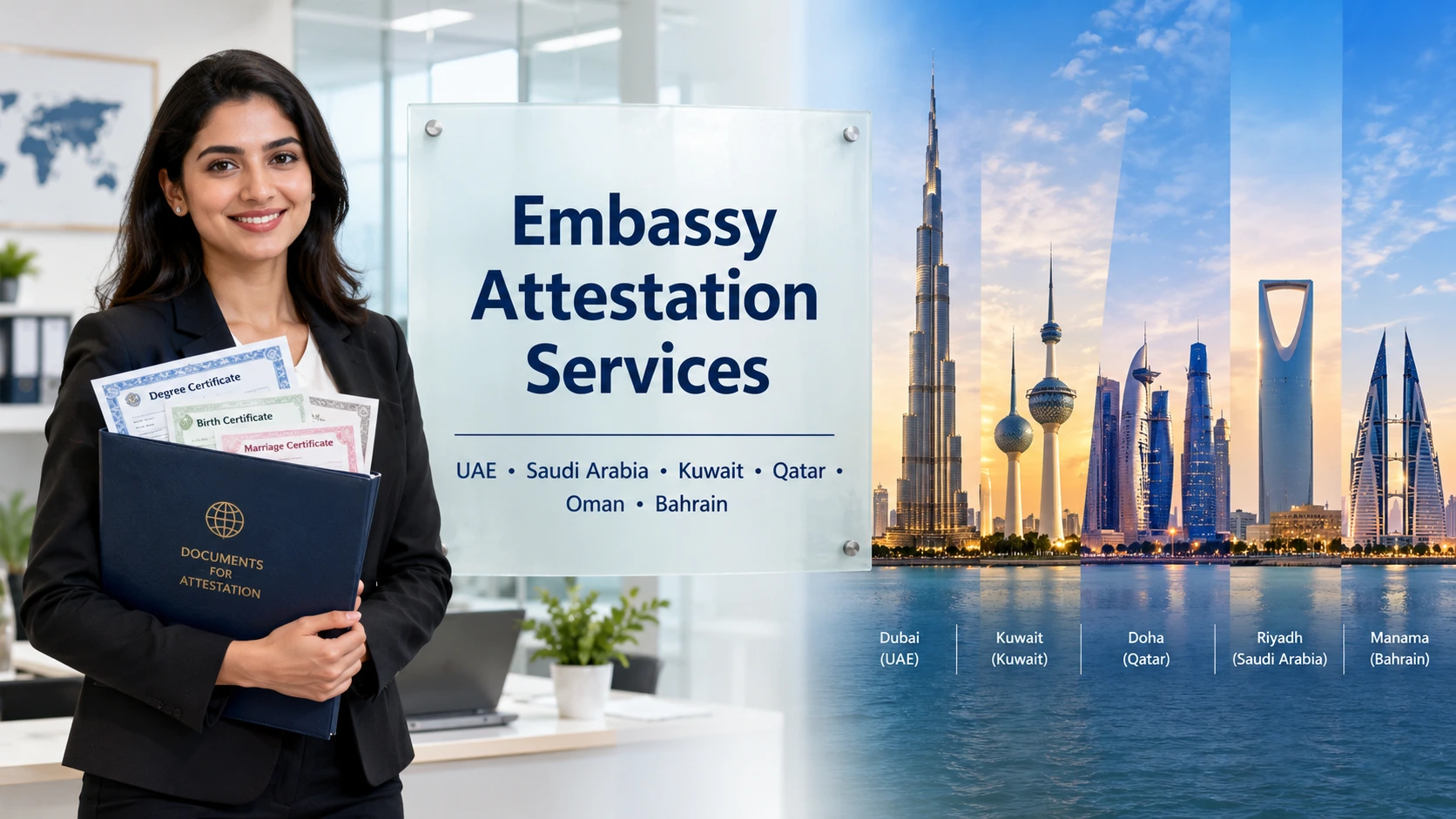 Embassy Attestation in Chennai UAE Saudi Arabia Kuwait Qatar Bahrain Oman