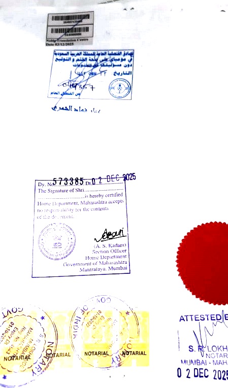 Saudi Embassy Attestation Chennai